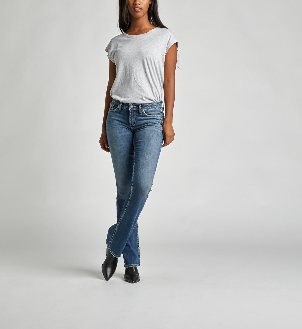 Suki Mid-Rise Curvy Slim Bootcut Jeans, , hi-res image number 0