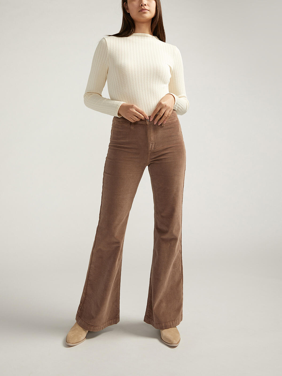 Isbister High Rise Flare Leg Corduroy Pant image number 0