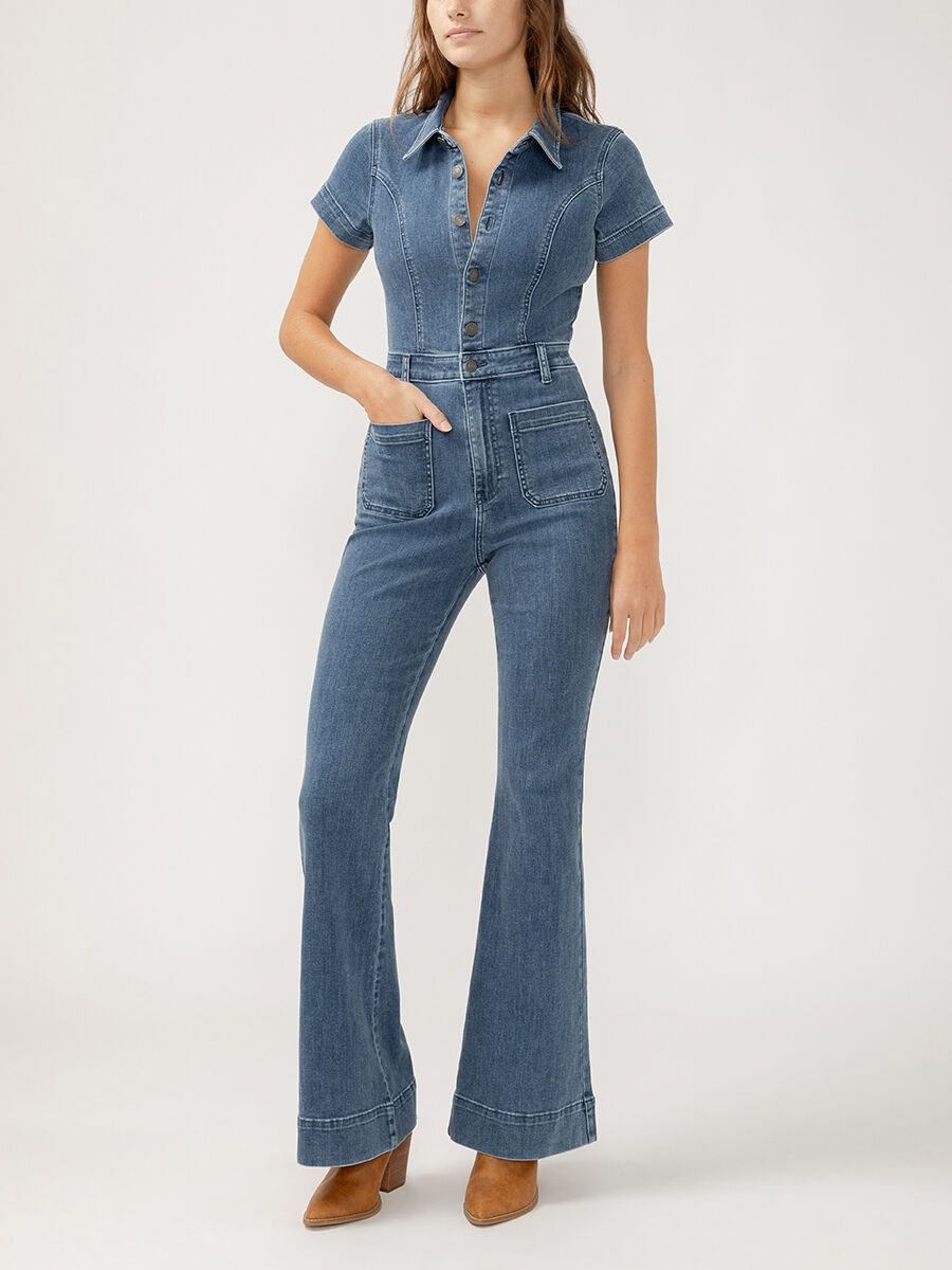 Buy 70s Flare Leg Denim Jumpsuit for CAD 51.00 | Silver Jeans