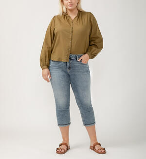 Suki Mid Rise Luxe Stretch Capri Plus Size
