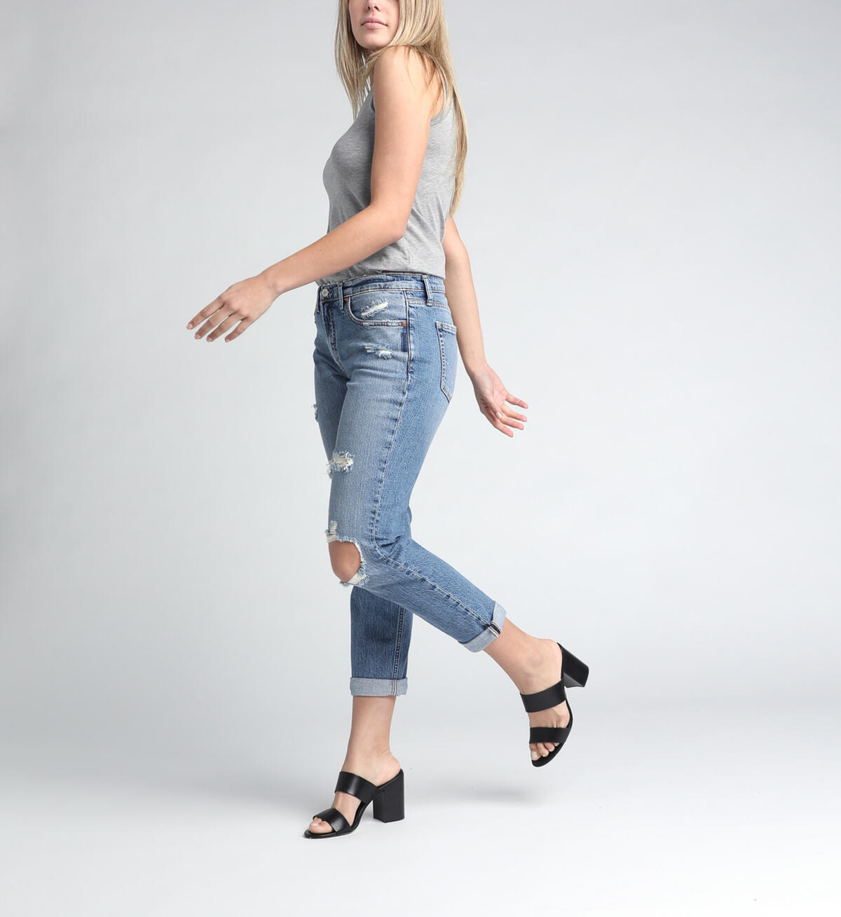 Not Your Boyfriends Jeans Mid Rise Slim Leg Jeans, , hi-res image number 2