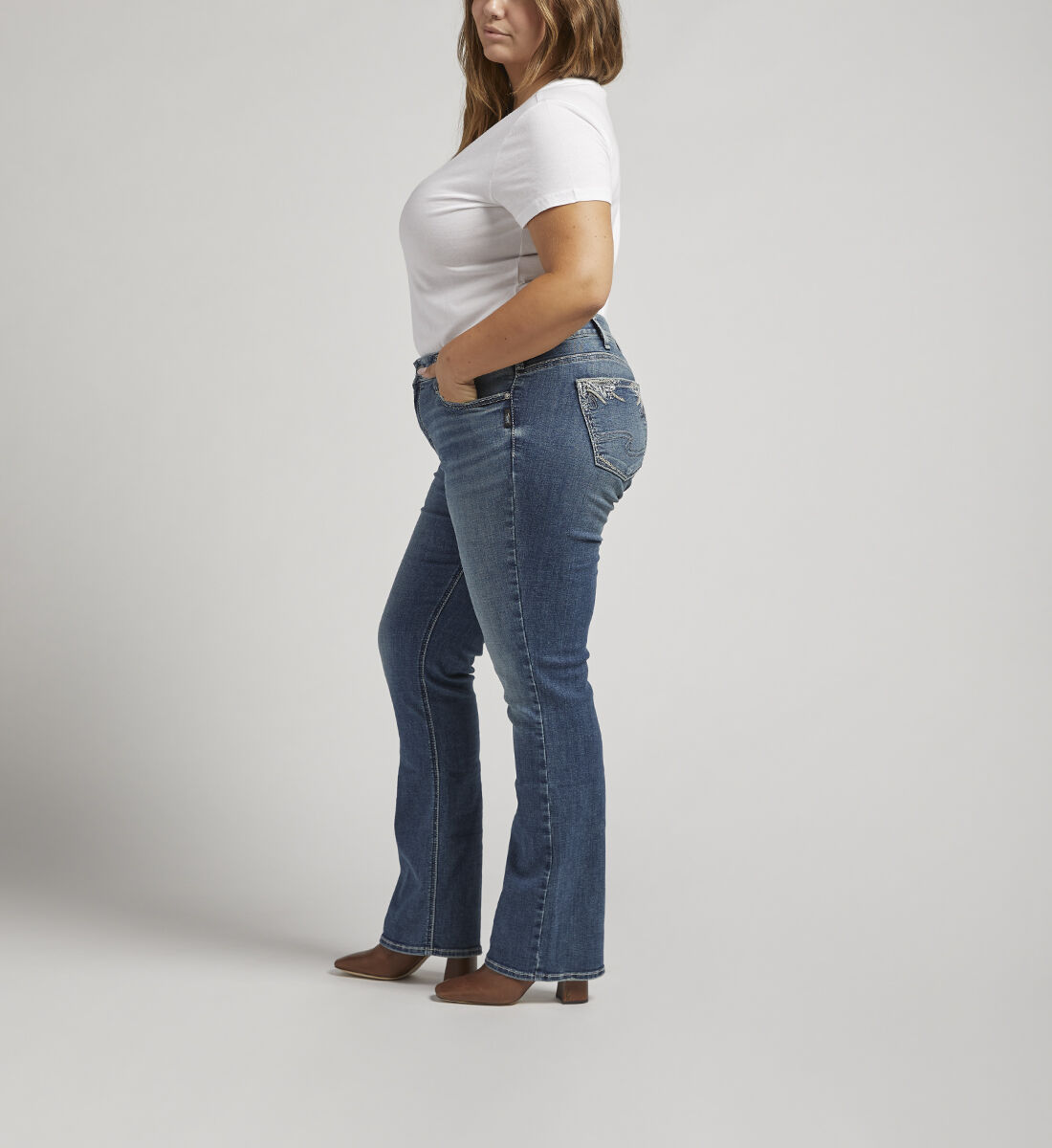 Plus size 2025 jeans bootcut