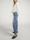Denim High Rise Cargo Pants image number 2