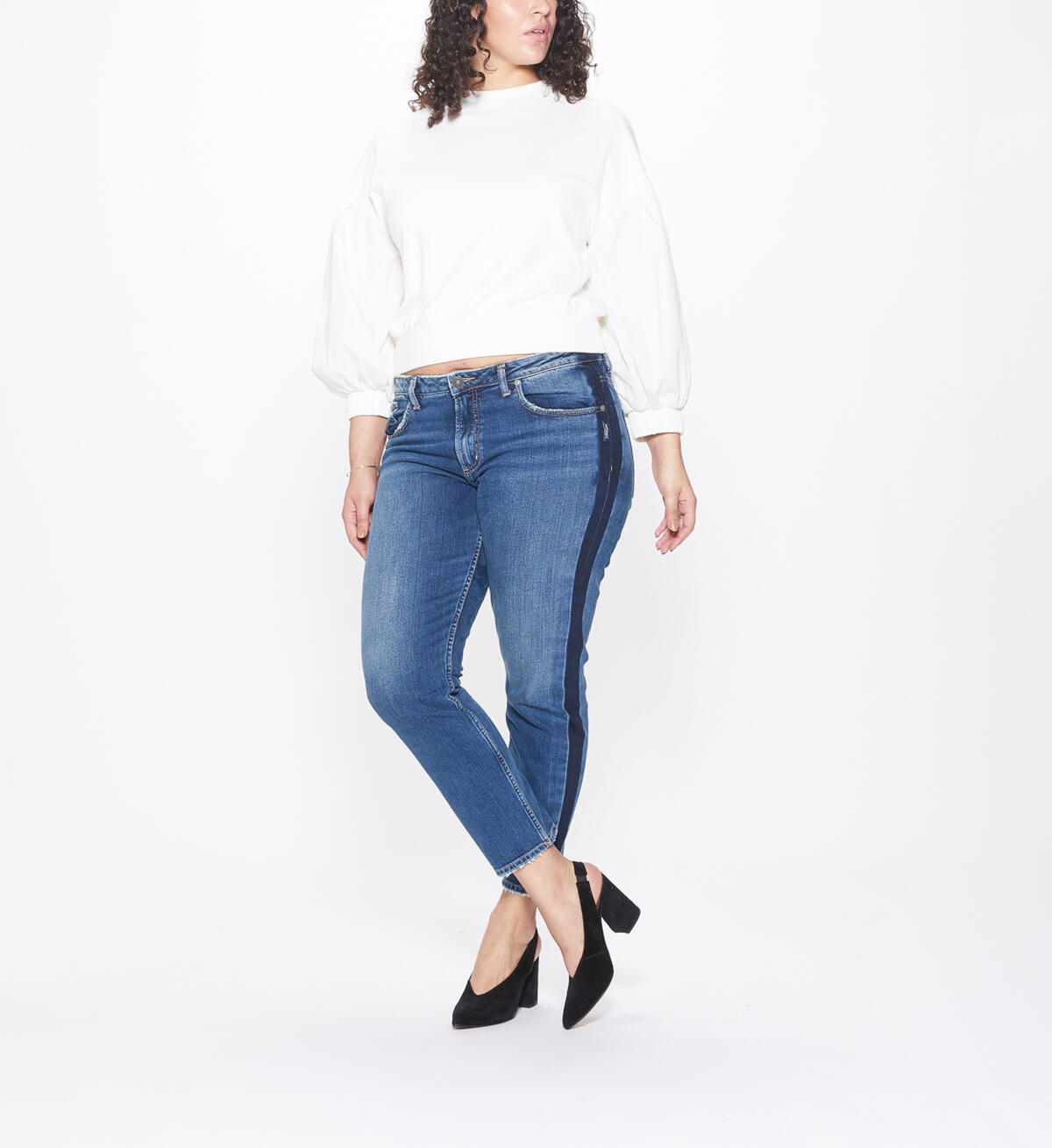 Vintage Slim Mid Rise Dark Wash, , hi-res image number 3