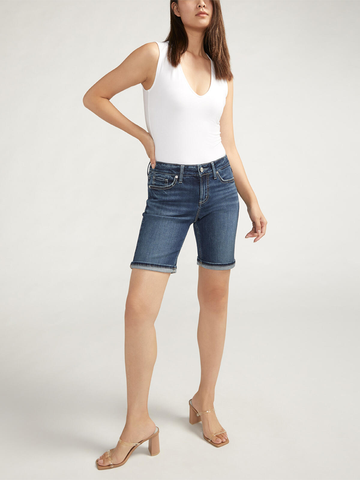 Suki Mid Rise Bermuda Shorts image number 0