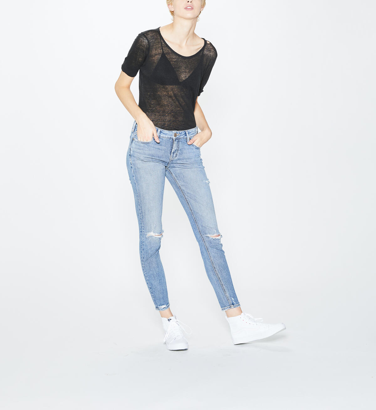 Elyse Super Skinny Mid Rise Light Wash, , hi-res image number 3