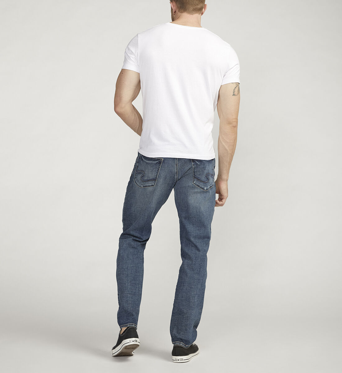 Slim fit sales tapered leg jeans