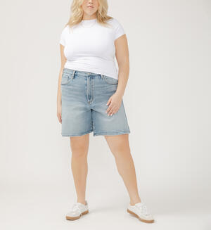 High Rise Long Shorts Plus Size
