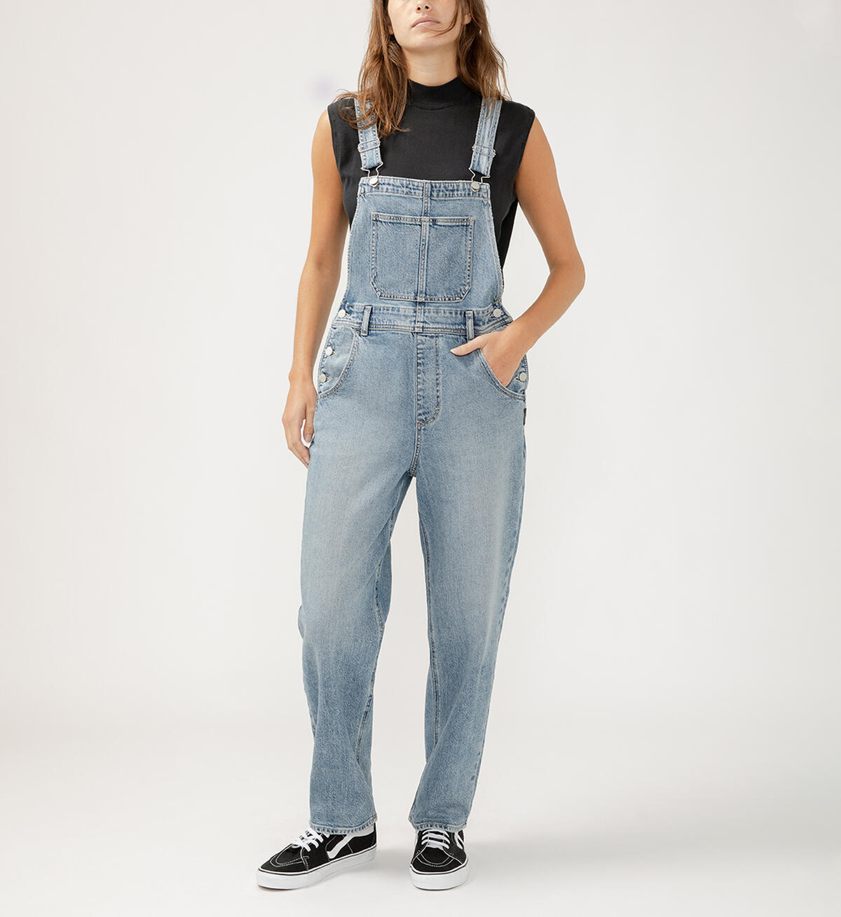 90s Baggy Straight Leg Overall Jeans, , hi-res image number 0