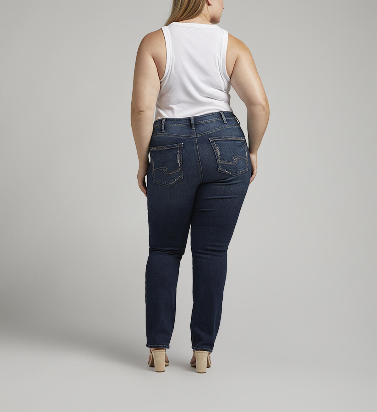 Avery High Rise Straight Leg Jeans Plus Size, Indigo, hi-res image number 1