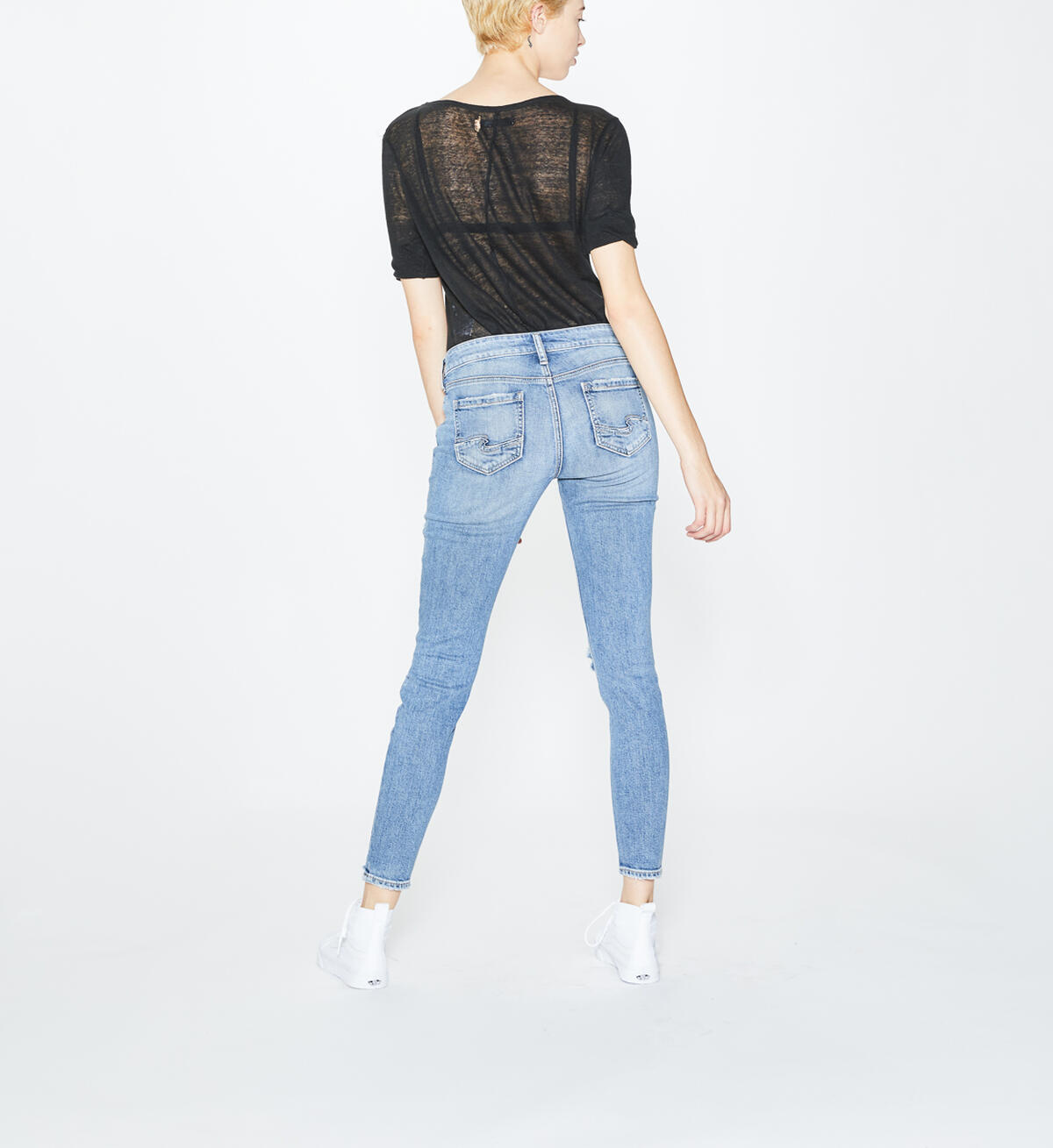 Elyse Super Skinny Mid Rise Light Wash, , hi-res image number 1