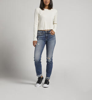 Suki Mid Rise Slim Straight Leg Jeans