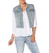 Denim Vest With Fray Hem, , hi-res image number 0