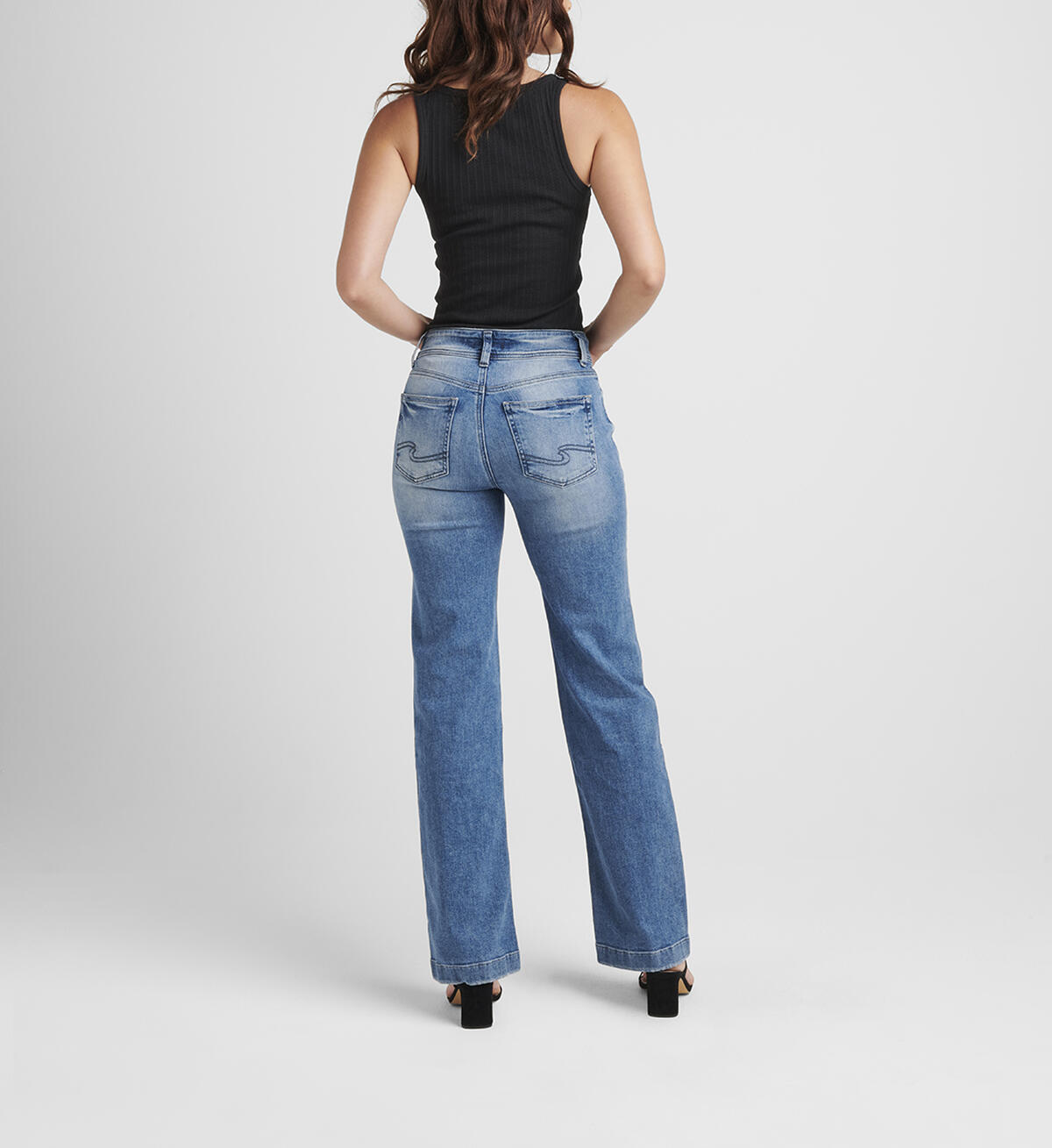 Avery High Rise Trouser Leg Jeans, , hi-res image number 1