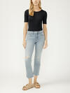 Most Wanted Mid Rise Cropped Straight Leg Luxe Stretch Jeans image number 0