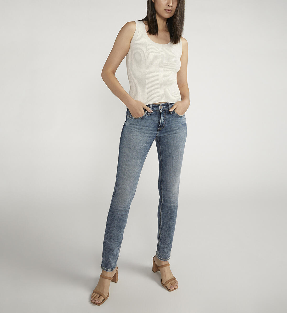 Suki Mid Rise Straight Leg Jeans, , hi-res image number 0