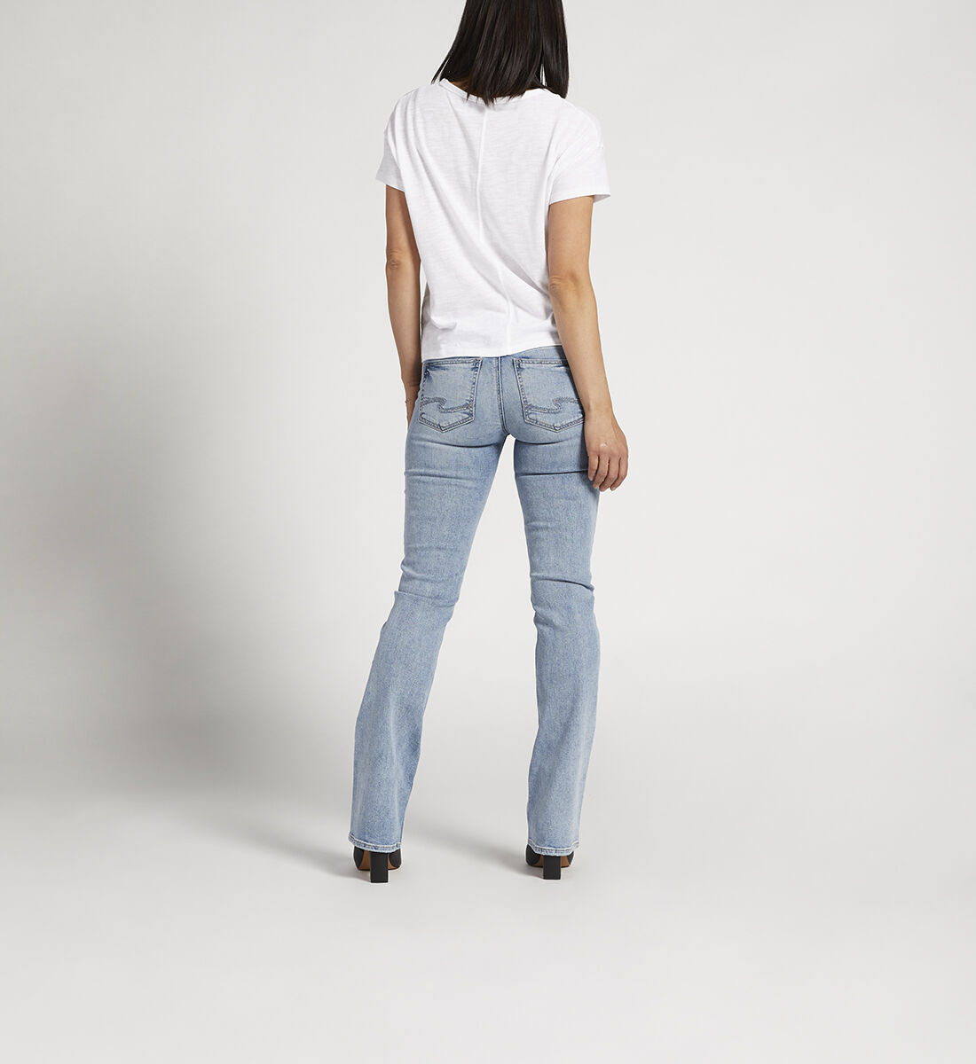 Buy Tuesday Low Rise Slim Bootcut Jeans for CAD 104.00 Silver