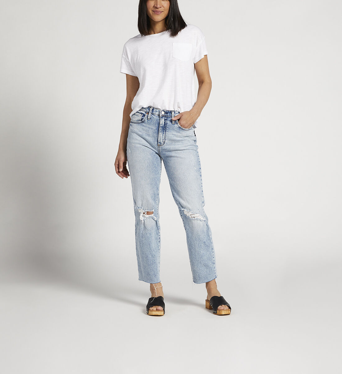 Buy Highly Desirable High Rise Straight Leg Jeans for CAD 98.00