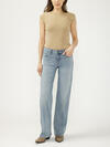 Elyse Mid Rise Baggy Straight Luxe Stretch Jeans image number 0