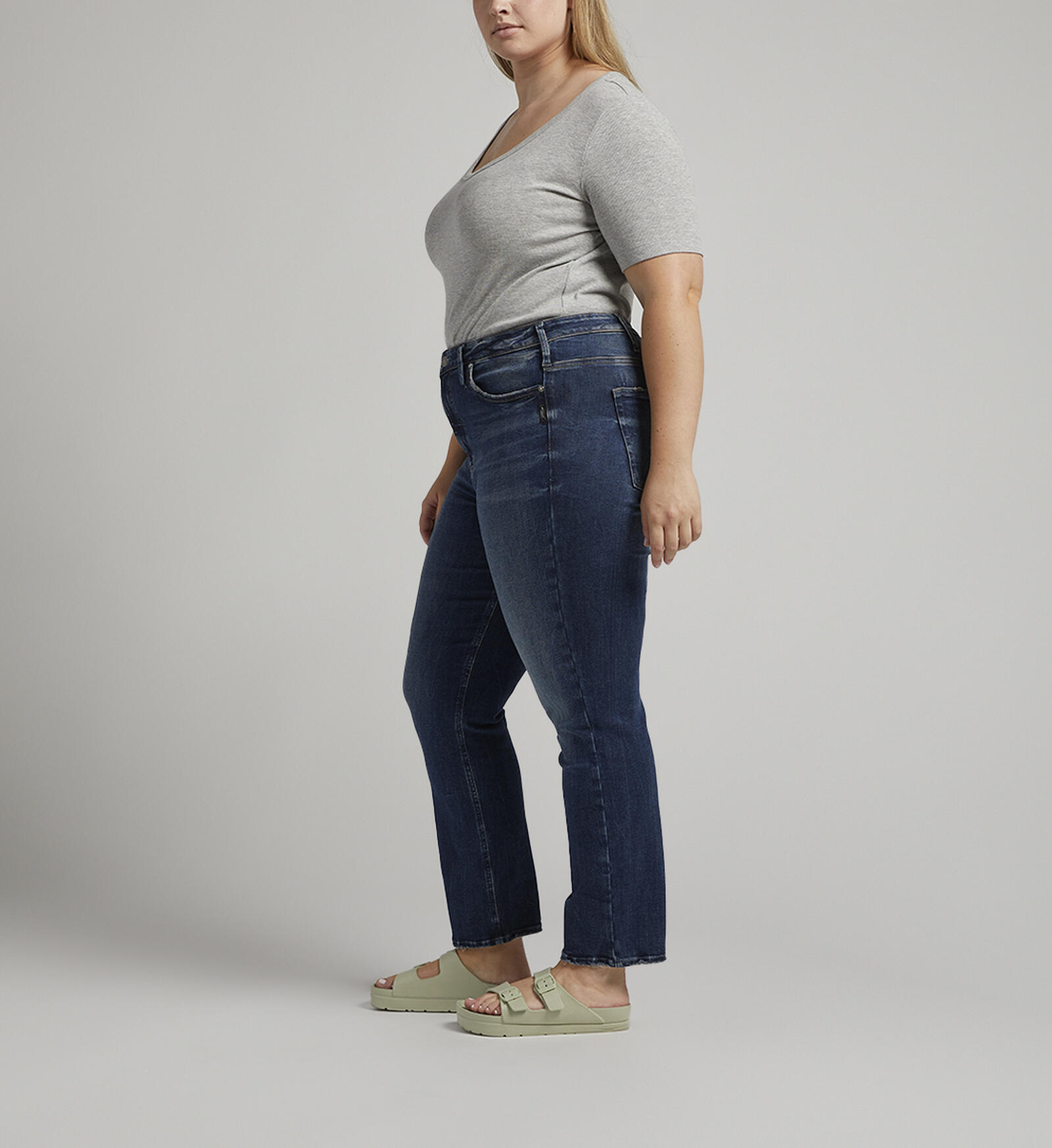 Women High Waist Wide Leg Plus Size Jeans