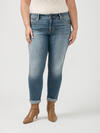 Girlfriend Mid Rise Skinny Luxe Stretch Jeans Plus Size image number 3