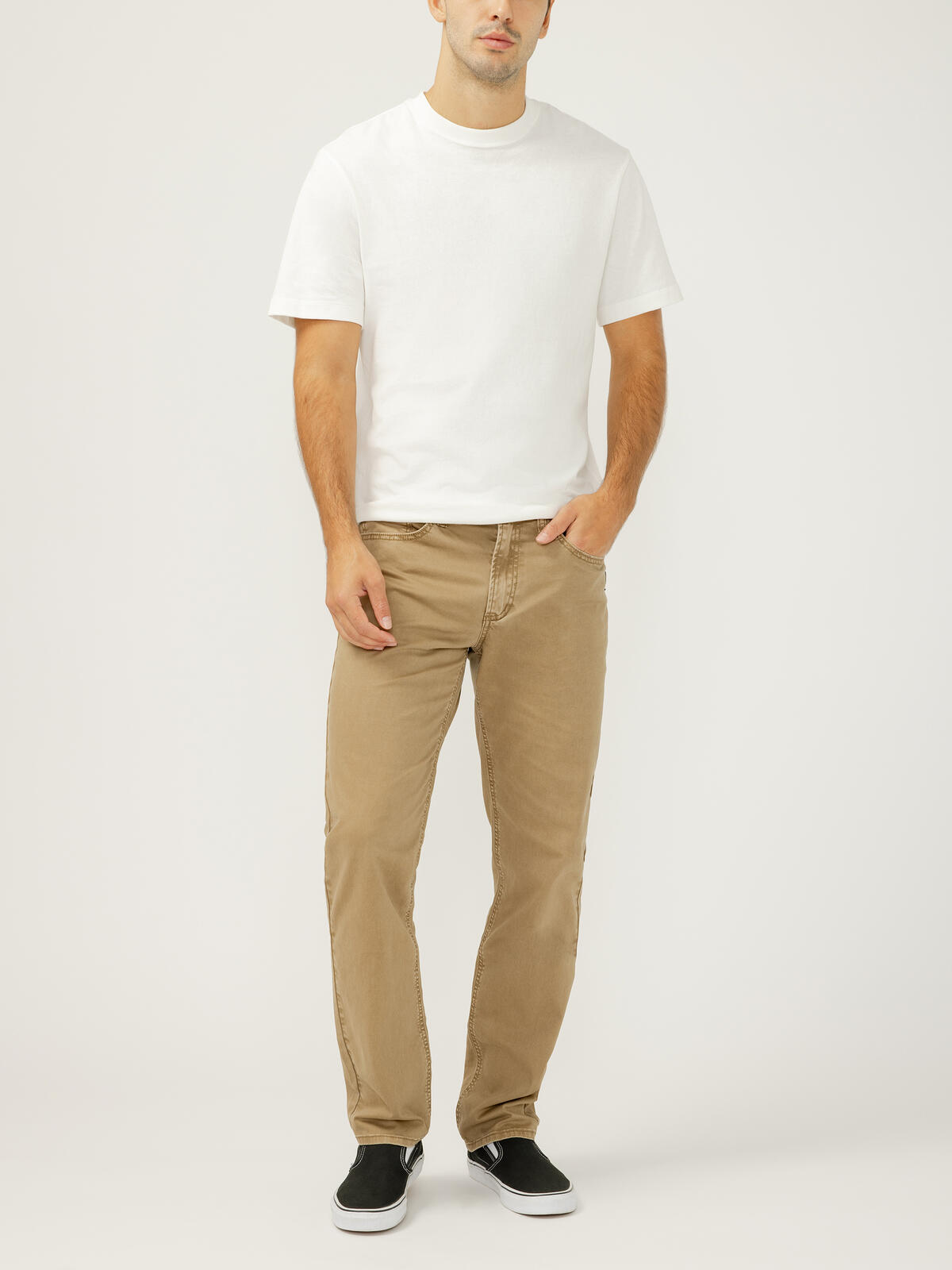 Eddie Relaxed Fit Slim Straight Leg Essential Twill Pants image number 0