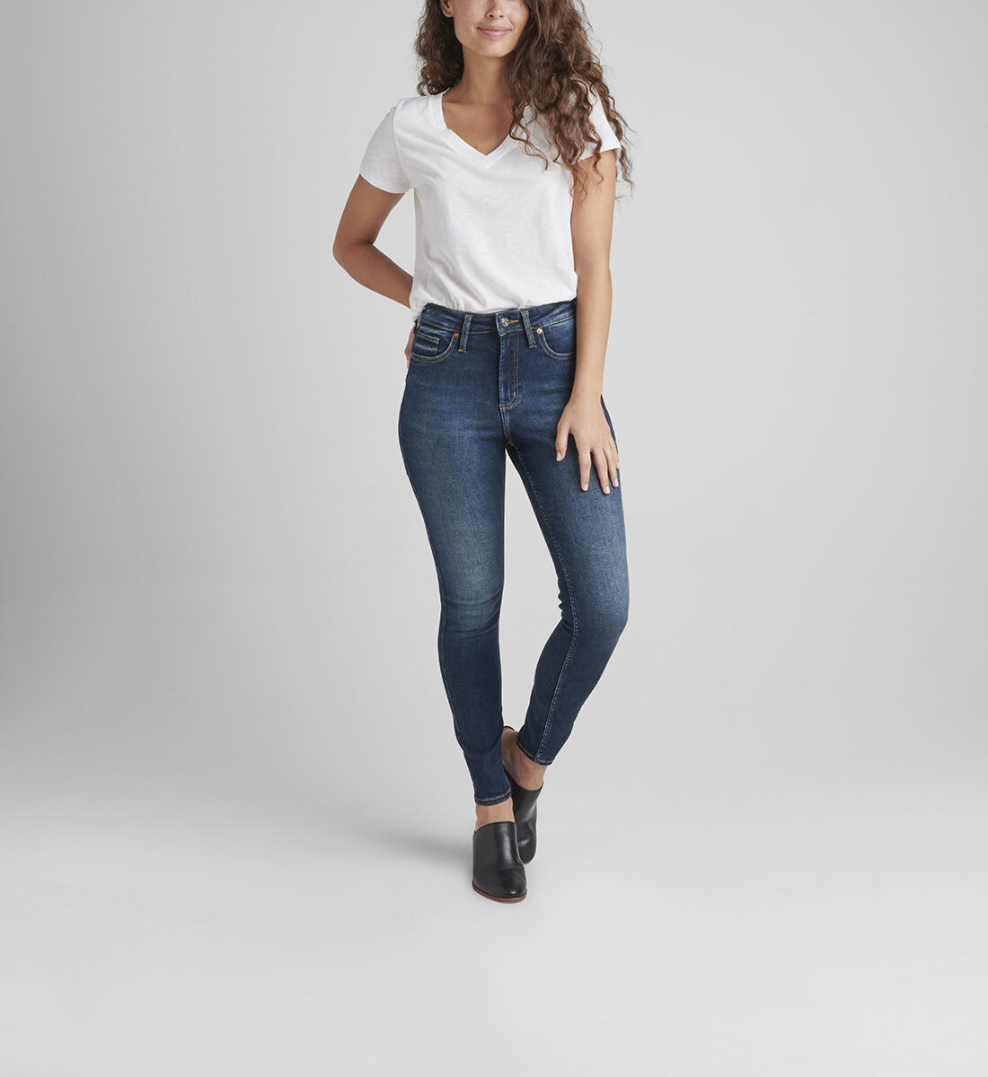 Buy Infinite Fit High Rise Skinny Jeans for CAD 88.00 Silver