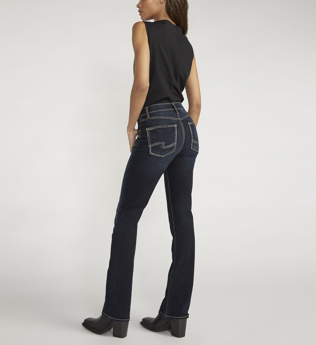 High waisted slim bootcut jeans 2025