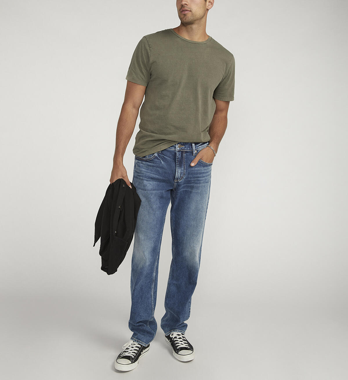 Eddie Athletic Fit Tapered Leg Jeans, Indigo, hi-res image number 4
