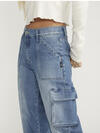 Denim High Rise Cargo Pants image number 3