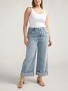 Baggy Mid Rise Wide Leg Cropped Jeans Plus Size image number 0