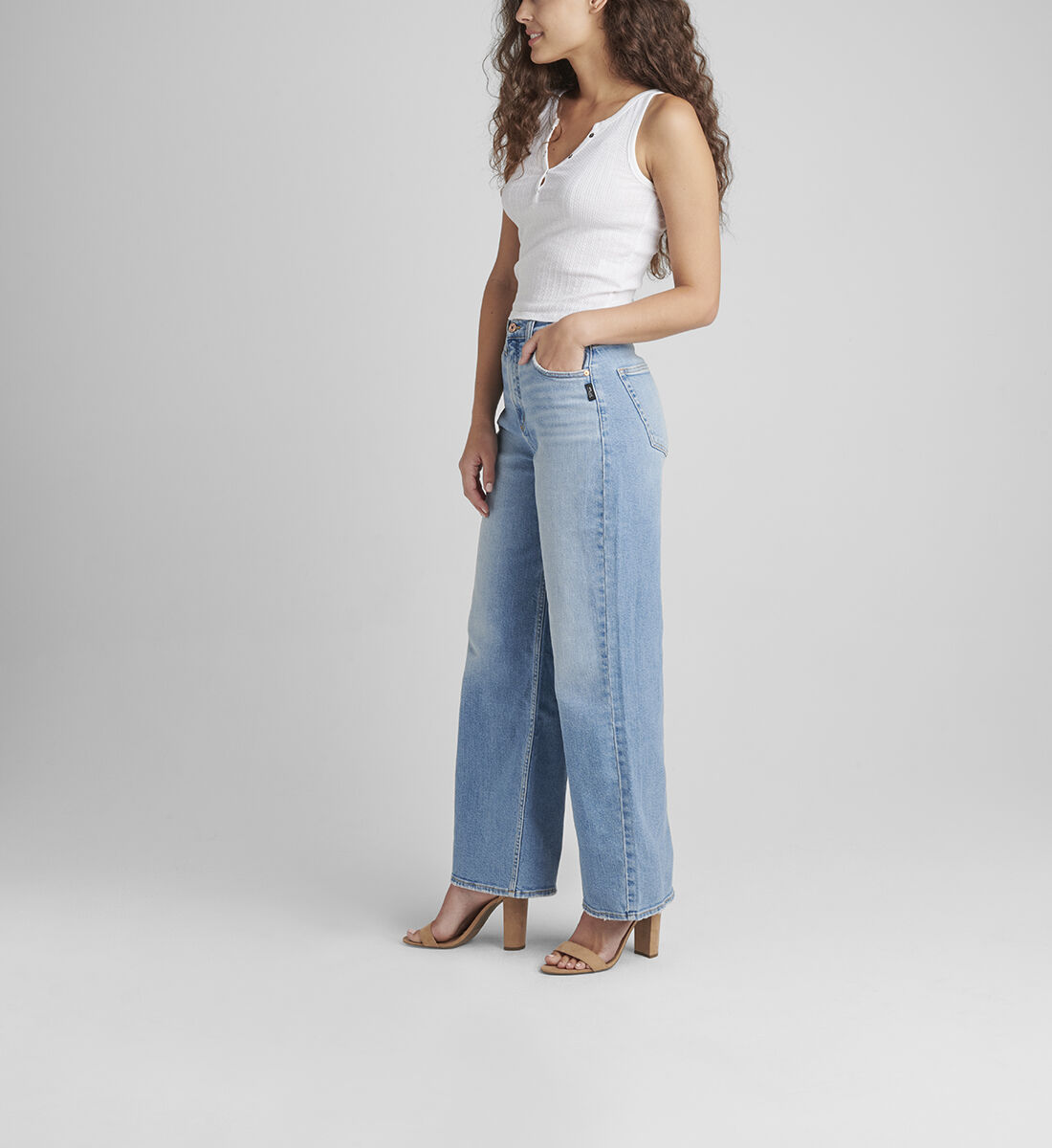 High rise clearance loose jeans