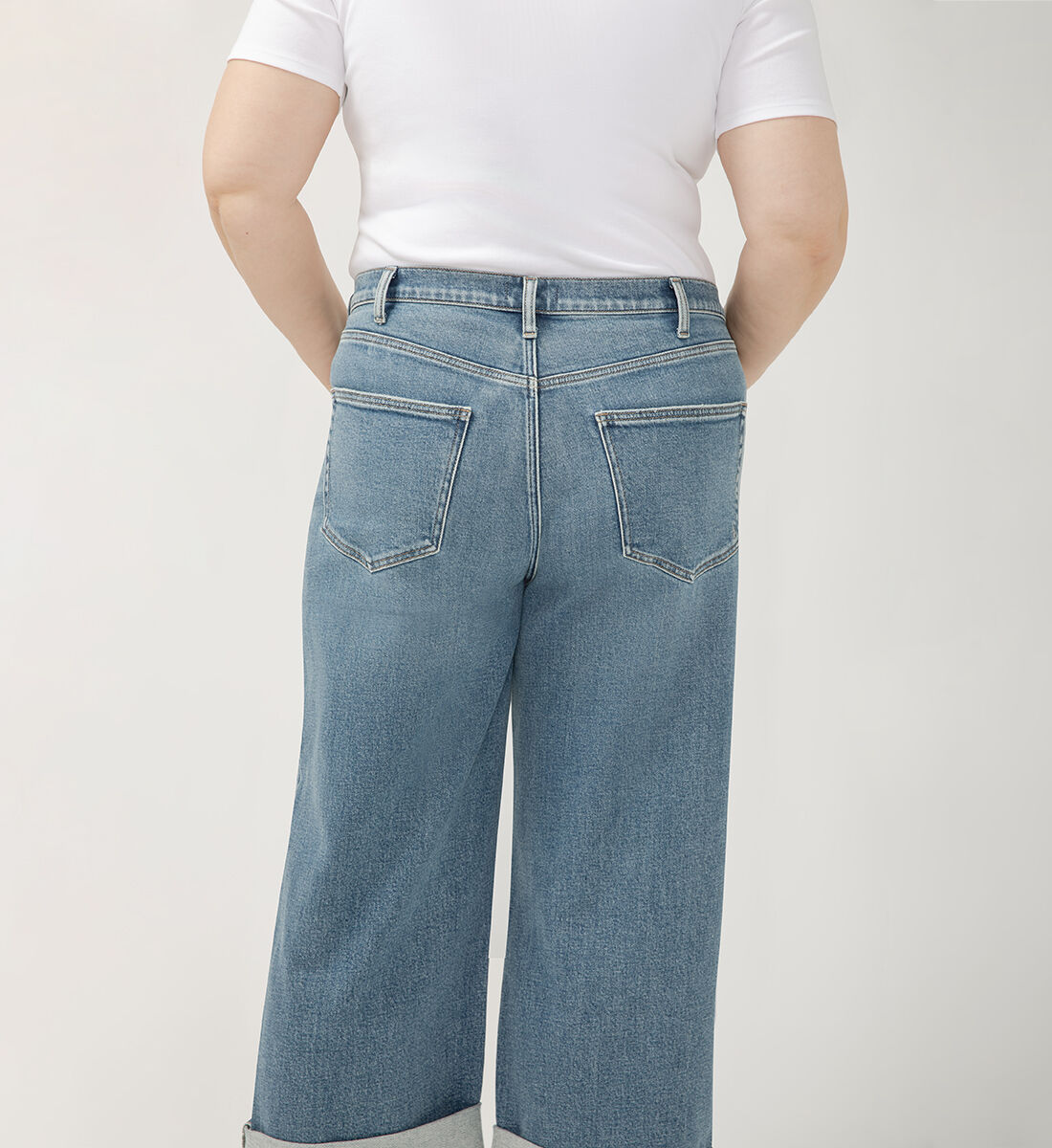 【即納&大特価】 Wide Rise High Easy Be Buy Leg CAD for Size Plus Jeans アイドルグッズ
