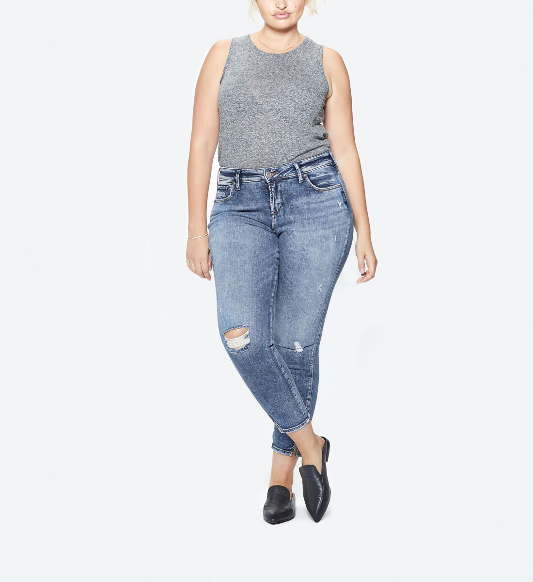 Plus size ankle jeans hotsell