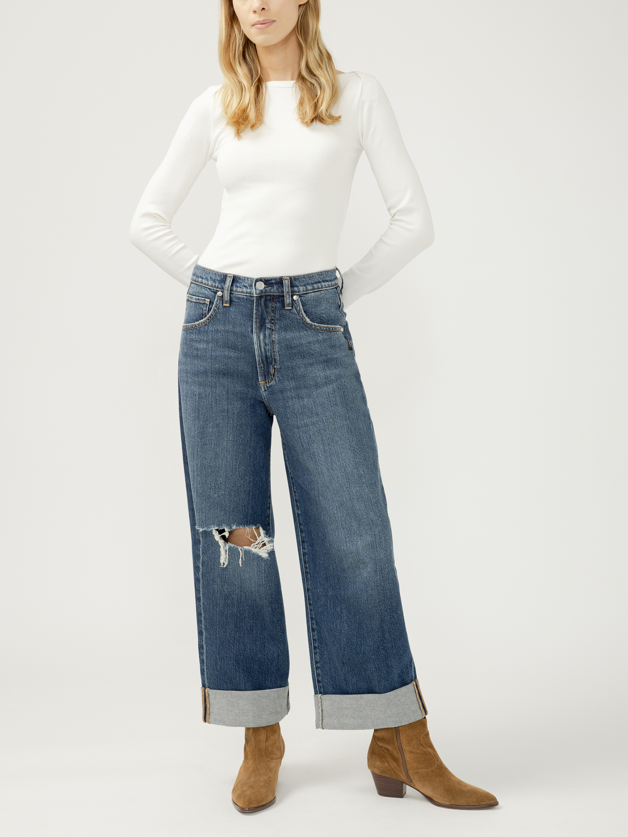 L'Appartement 美品　DENIM OVER ALL34 Wide Leg Denim Jumpsuit