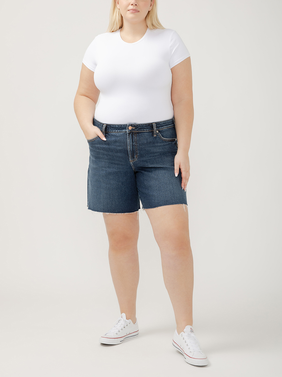Buy Suki Mid Rise Long Shorts Plus Size for CAD 50.00