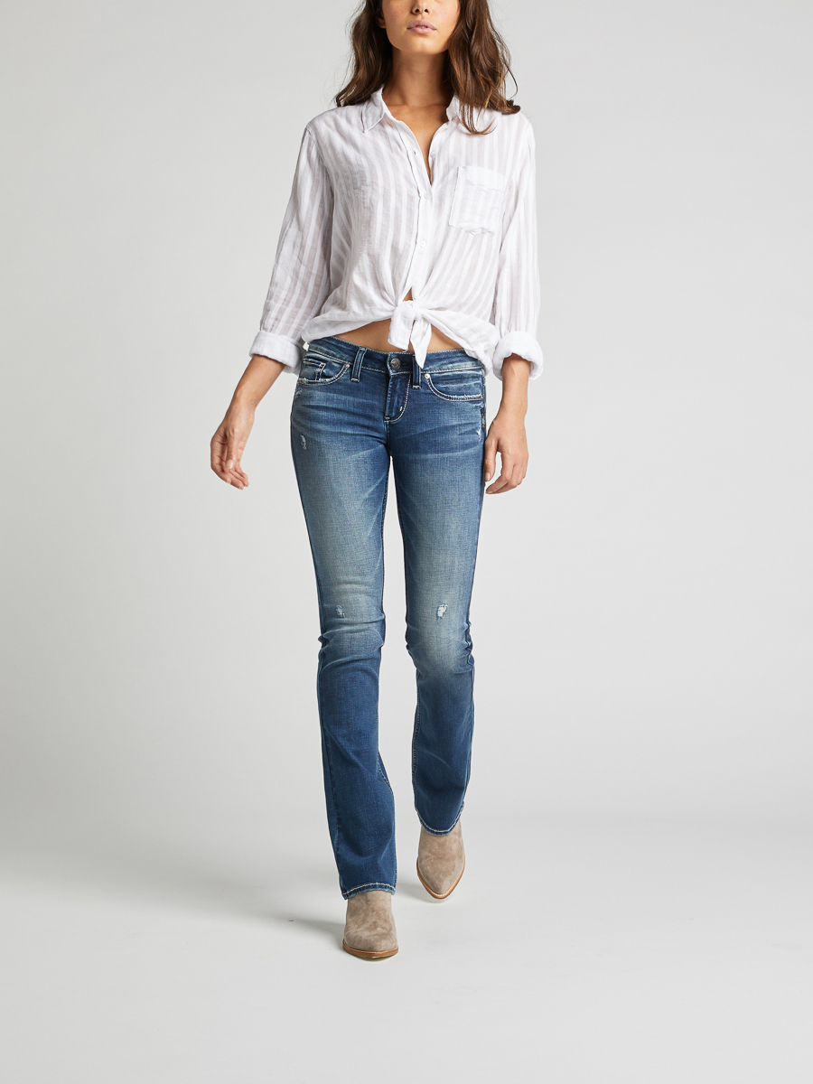 Jeans Capri Vintage Silver Tuesday Tag - Taille 27 - Délavage Clair - Occasion