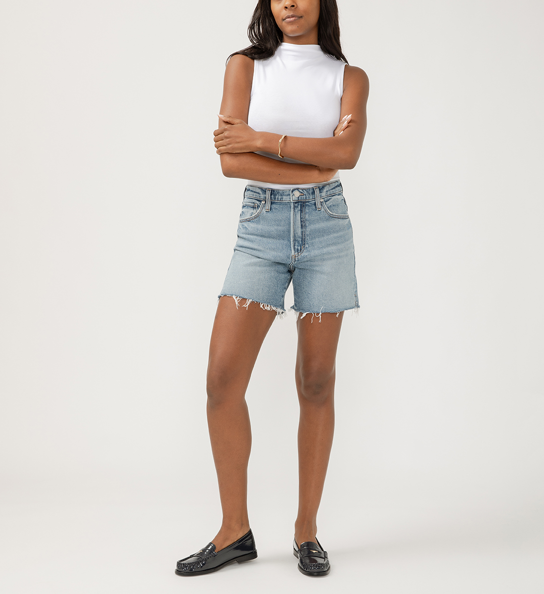 Spangle Lace Short Pants シルバー Women's Jean Shorts | Silver Jeans Co.