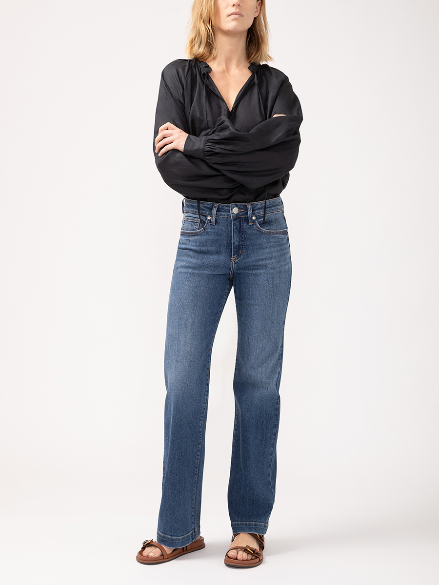 【SATIIIZ】Emblem Burton Wide Denim Pants Jeans – shopstyle360
